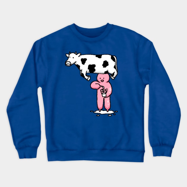 Glass of milk Crewneck Sweatshirt by Master Tingus store